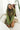 Front view of model wearing the Warm And Fuzzy Pullover in Olive that has soft fleece fabric, long raglan sleeves, ribbed trim, and a round neckline.