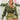 Front view of model wearing the Love Letter Cropped Satin Top that has olive green satin fabric, a collared surplice neckline with a snap closure, a cropped waist with an elastic back, and long sleeves with buttoned cuffs.