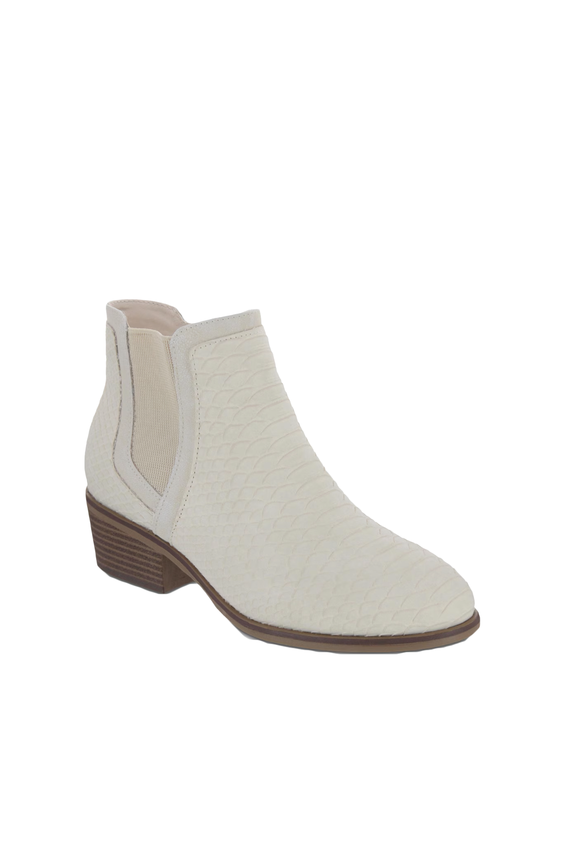 Talya Bootie in Ivory- right front view