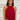 Frontal view of the Unwritten Tank Top that features a red material, a halter neck, a sleeveless design, a pointed front and back, and a flowy fit.