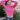 Front view of model wearing the Center Of Attention Sweater that has hot pink knit fabric, thick ribbed details, a round neckline, a front triangle hem, a straight hem in the back, and long sleeves