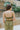 Back view of the All Your Life Brami that features a green satin material, a V neckline, a sleeveless design with thin adjustable straps, and a smocked back.