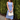 Full body view of model wearing the Never Want To Stop Dress which features blue ribbed fabric with exposed seam details, a sleeveless body, a round neckline, and a midi-length hem with a back slit.