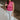 Full body front view of model wearing the Veronica Hot Pink Sleeveless Sweater that has hot pink knit fabric, a ribbed hem, a round neckline and a sleeveless design.