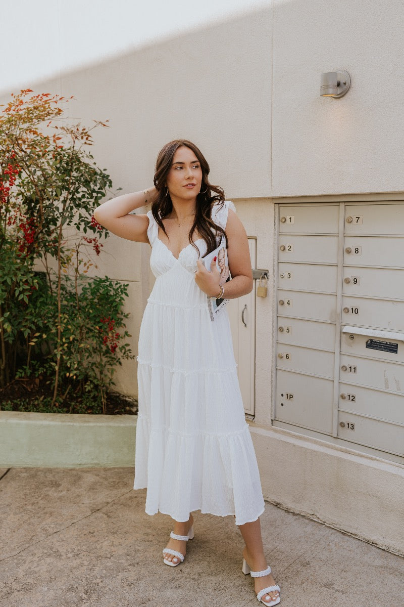 santorini midi dress Off-White Santorini Euroflax Premium Linen Midi Dress