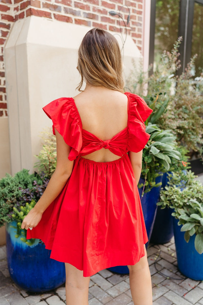 red babbydol dress Red Baby Doll Dress J Lacel