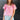 Front view of model wearing the Easy To Love Top which features a light pink, hot pink and yellow floral print, a square neckline, and short puff sleeves .
