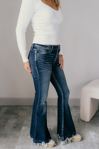 Rooted Denim: Kamila Black Flare Jeans – LIZARD THICKET
