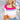 Close up view of Whitney Color-Block Sweater which features pink, white, blue, purple and orange ribbed stripe fabric, a cropped waist, a square neckline, and long sleeves.
