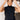 Frontal view of the Meet Me In Maine Sweater Tank that features a black stretchy knit material, a turtleneck, a sleeveless design, and a thick bottom hem.
