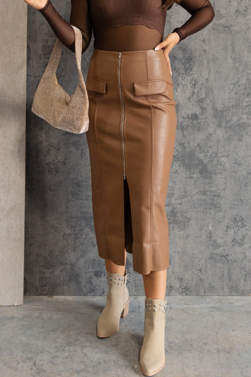 danna faux leather dress Sleeveless Studded Faux-Leather Maxi Dress