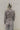 Back view of the Still Blooming Top that features a taupe material, a brown floral print, a collar neck, a button-up front, a long cuffed sleeve, and a lettuce edge hem