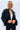 Frontal view of the Always The Optimist Crop Blazer features black fabric, an open front with a collar and lapel, a long sleeve with feather trim, and a cropped fit
