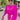 Frontal view of the Go To Girl Top that features a magenta colored material, a round neckline, a long sleeve, a front knot detail at the hem, and a flowy fit.