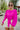 Frontal view of the Go To Girl Top that features a magenta colored material, a round neckline, a long sleeve, a front knot detail at the hem, and a flowy fit.