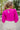 Back view of the Go To Girl Top that features a magenta colored material, a round neckline, a long sleeve, a front knot detail at the hem, and a flowy fit.
