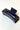 Side view of the Harper Hair Clip in Navy, which is a rectangular clip with claw teeth.