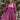 Frontal view of the Wanderlust Dress that features a wine colored silk material, a straight neckline, a puffy half sleeve, a smocked back, and a mini length.